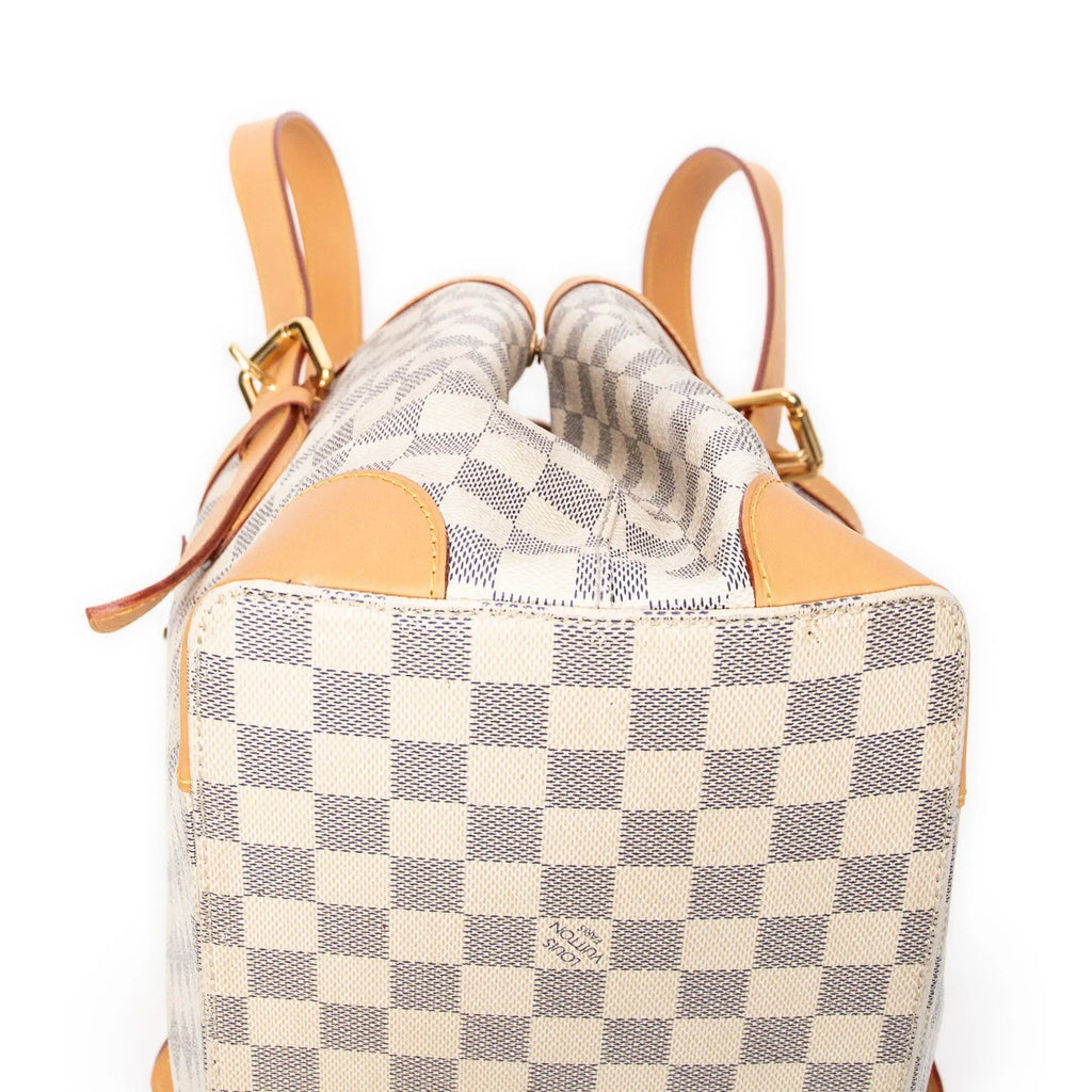 Bolso de Hombro Hampstead MM Damier Azur Color Marfil