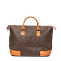 Handbag Weekender Brown Macadam Coated Canvas