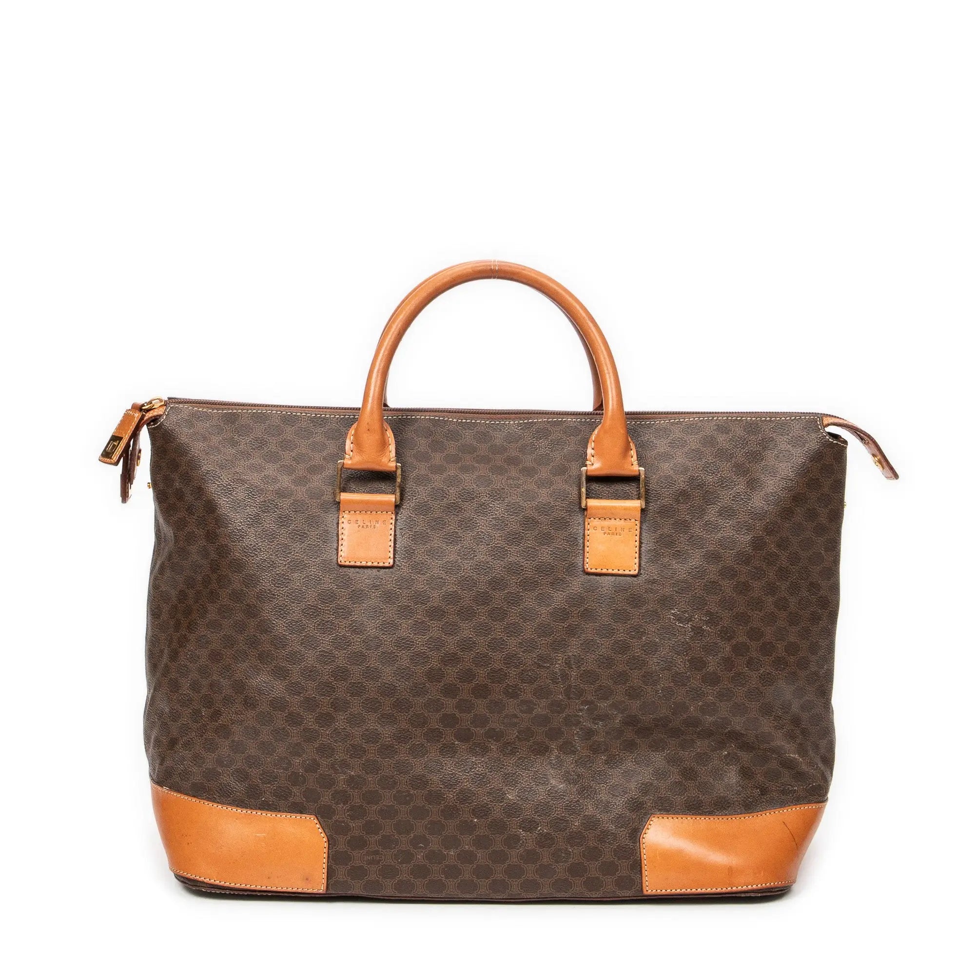 Bolso de mano Weekender lona revestida Macadam marrón
