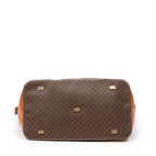 Handbag Weekender Brown Macadam Coated Canvas