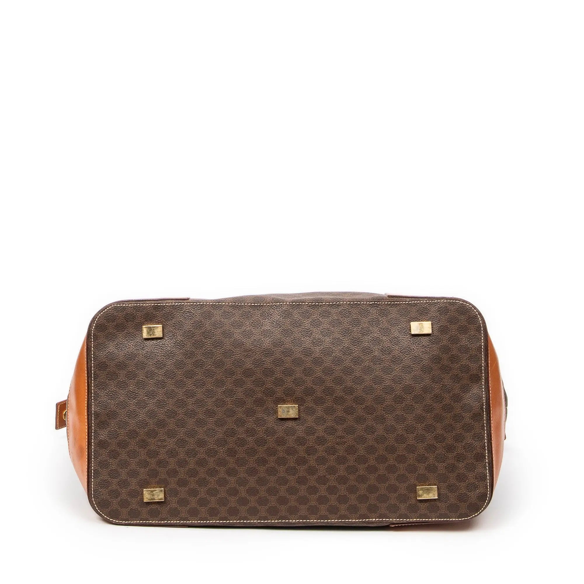 Bolso de mano Weekender lona revestida Macadam marrón