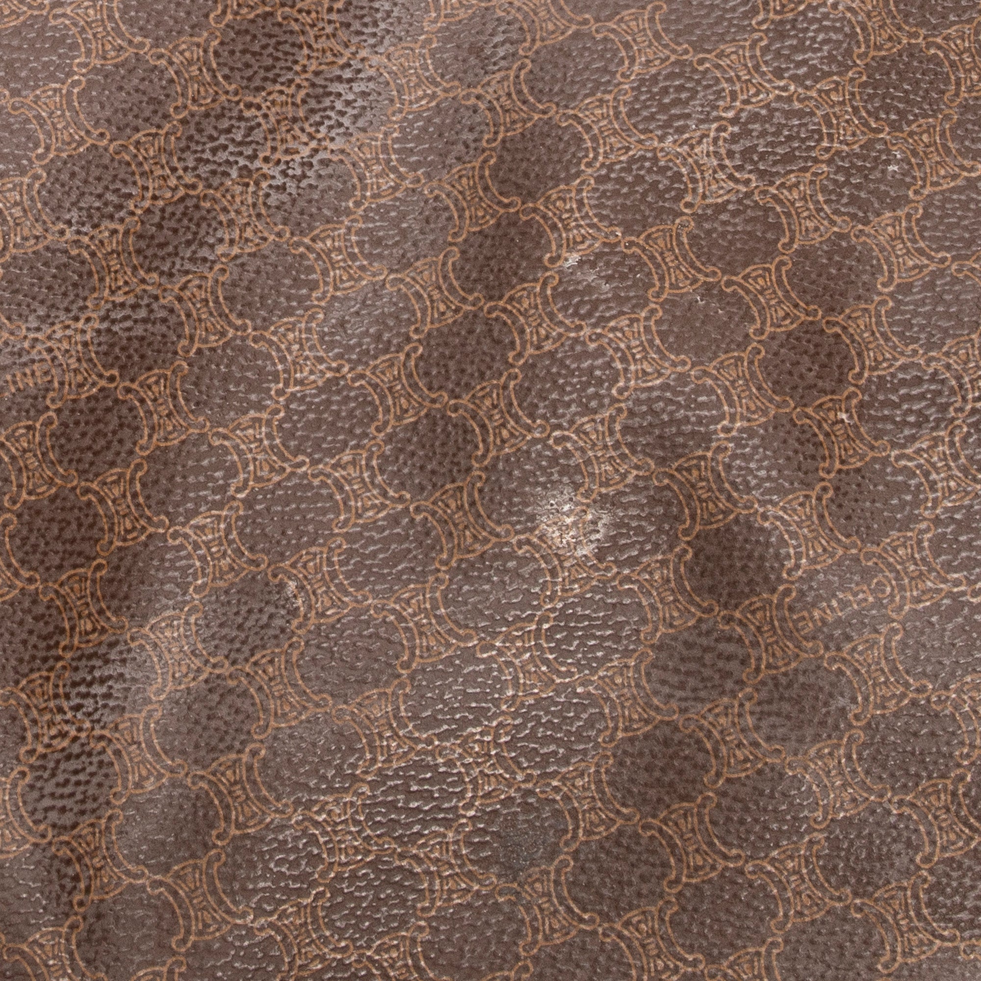 Handbag Weekender Brown Macadam Coated Canvas