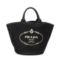 Shoulder Bag Large Canapa Bucket Tote Black Canapa Canvas