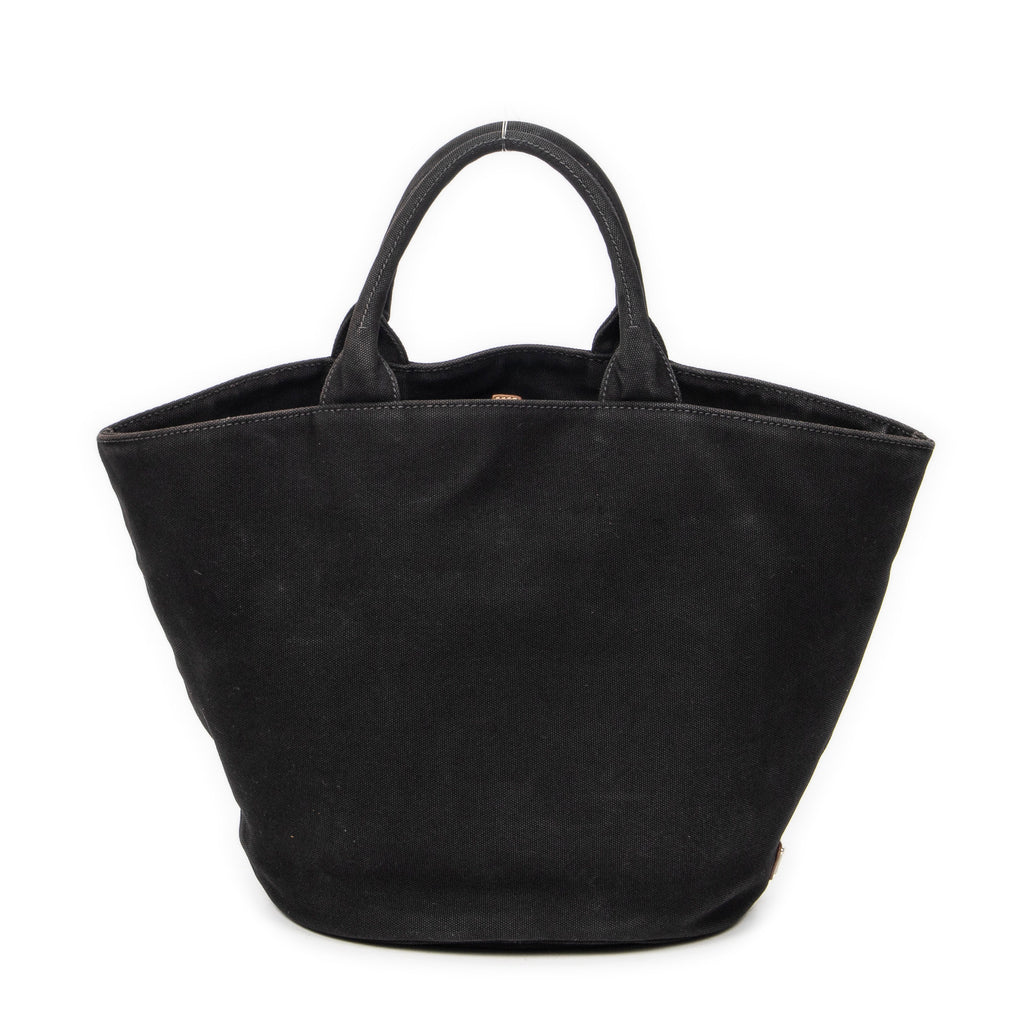 Shoulder Bag Large Canapa Bucket Tote Black Canapa Canvas