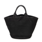 Shoulder Bag Large Canapa Bucket Tote Black Canapa Canvas