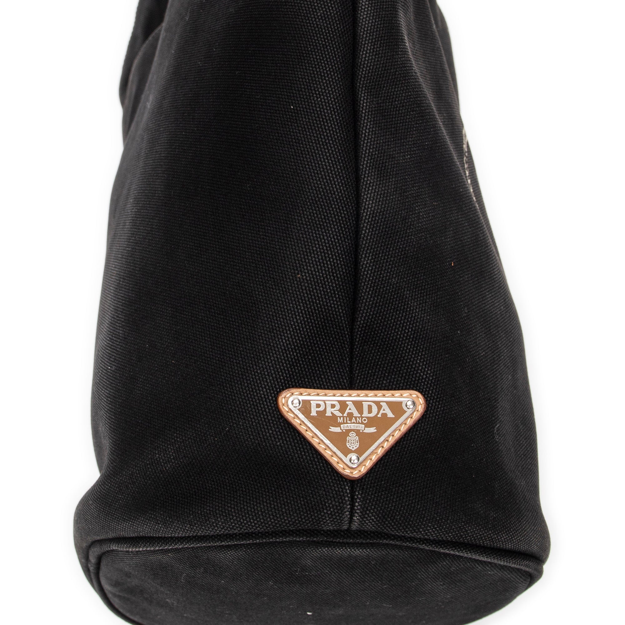 Shoulder Bag Large Canapa Bucket Tote Black Canapa Canvas