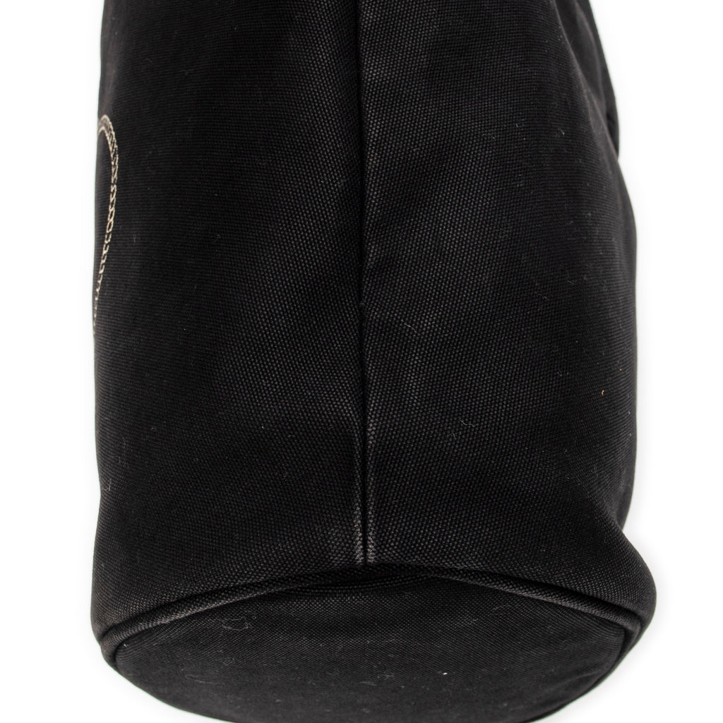 Shoulder Bag Large Canapa Bucket Tote Black Canapa Canvas