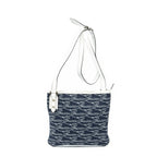 Gucci - Sac bandoulière plat - Marine/Blanc