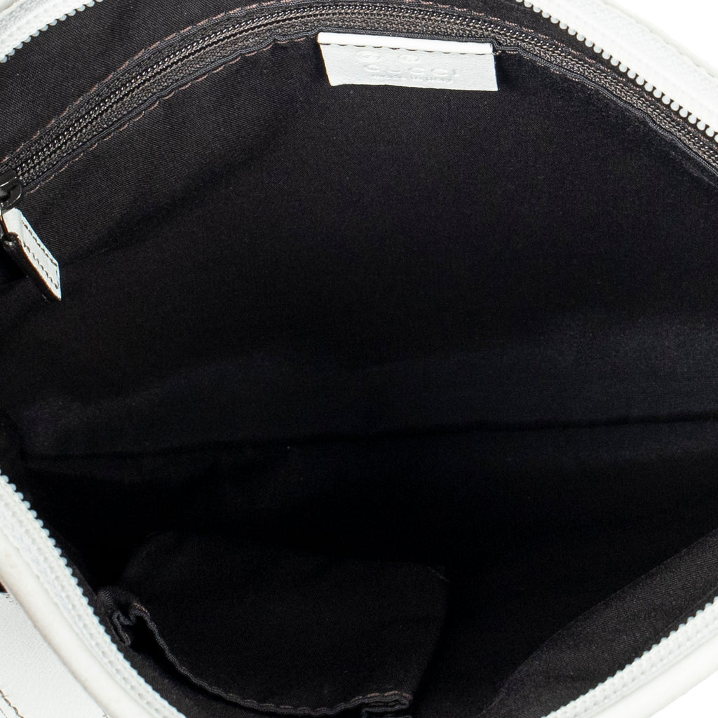 Gucci - Sac bandoulière plat - Marine/Blanc