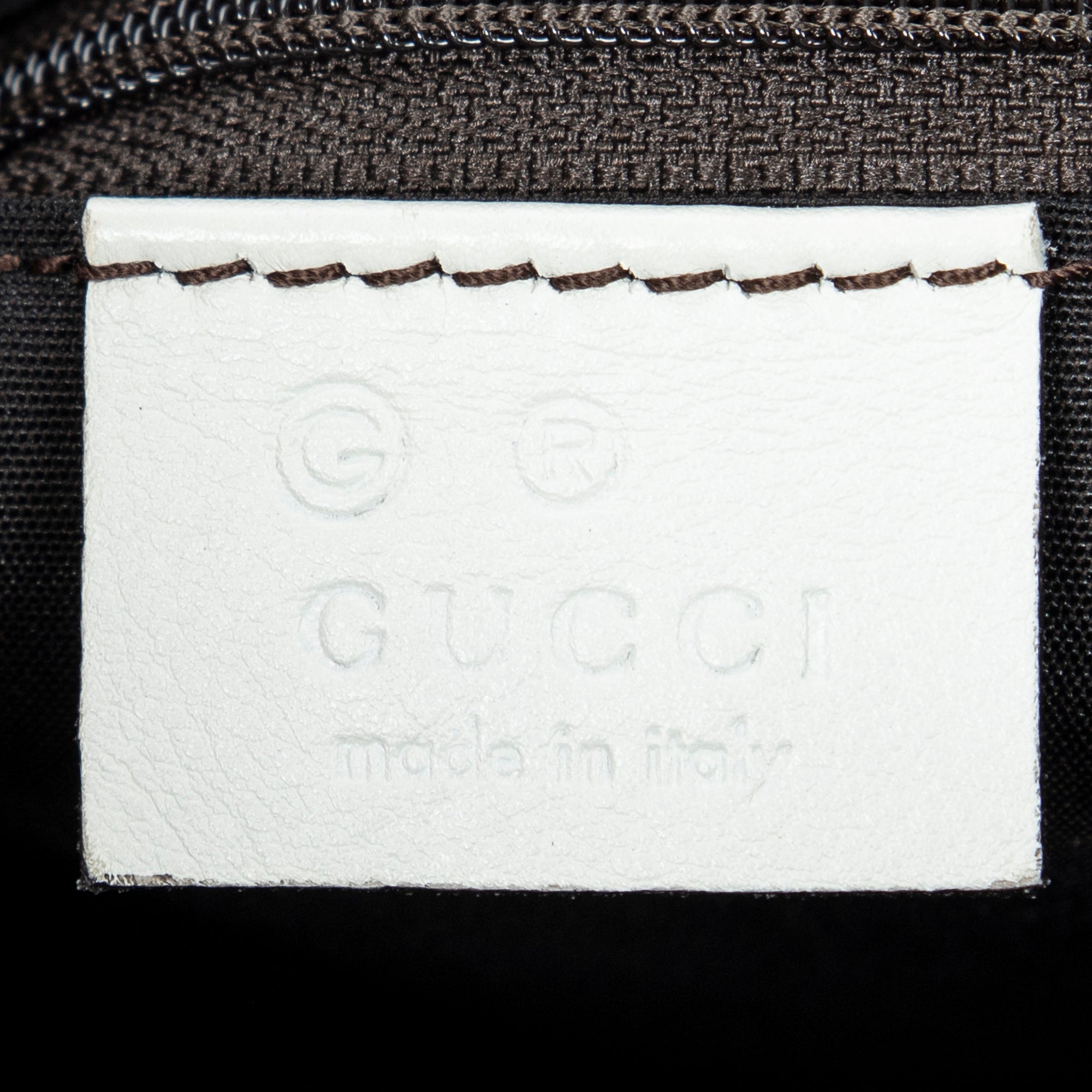 Gucci - Sac bandoulière plat - Marine/Blanc