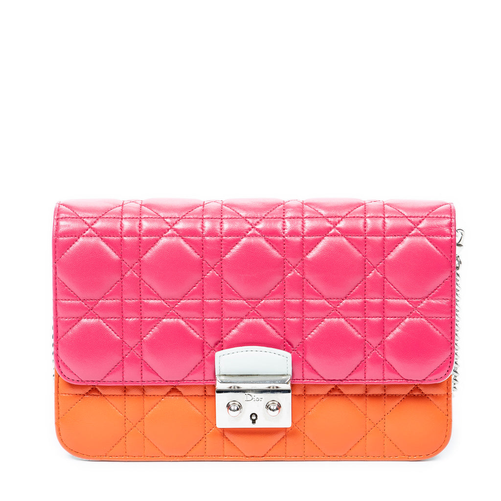 Shoulder Bag Miss Dior Wallet on Chain Pink Cannage Lambskin Leather