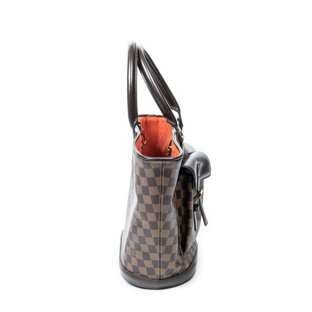 Shoulder Bag Manosque GM Brown Damier Ebene