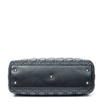 Shoulder Bag Soft Shopping Tote Black Cannage Lambskin Leather