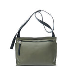 Shoulder Bag Medium T Messenger Green Grained Calfskin Leather