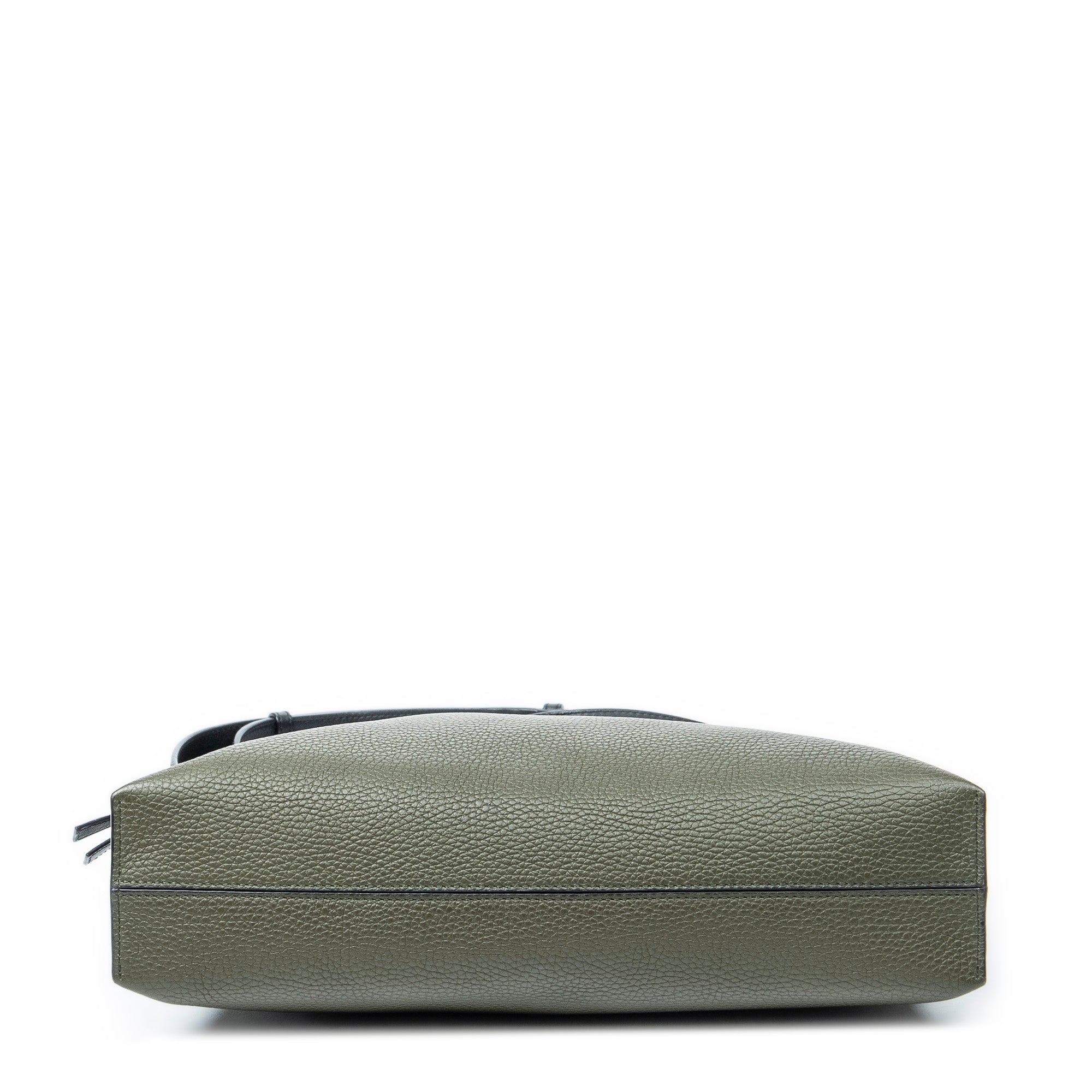 Shoulder Bag Medium T Messenger Green Grained Calfskin Leather