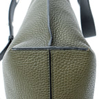 Shoulder Bag Medium T Messenger Green Grained Calfskin Leather