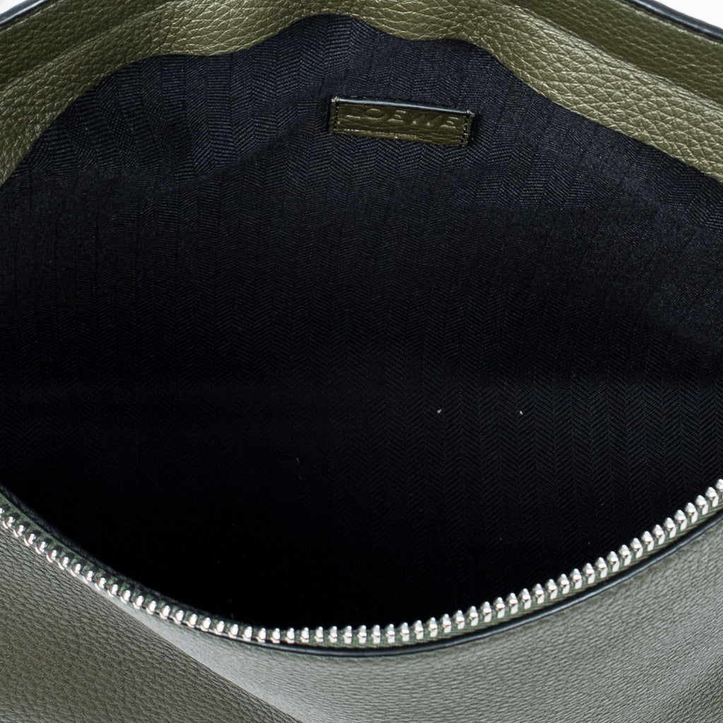 Shoulder Bag Medium T Messenger Green Grained Calfskin Leather