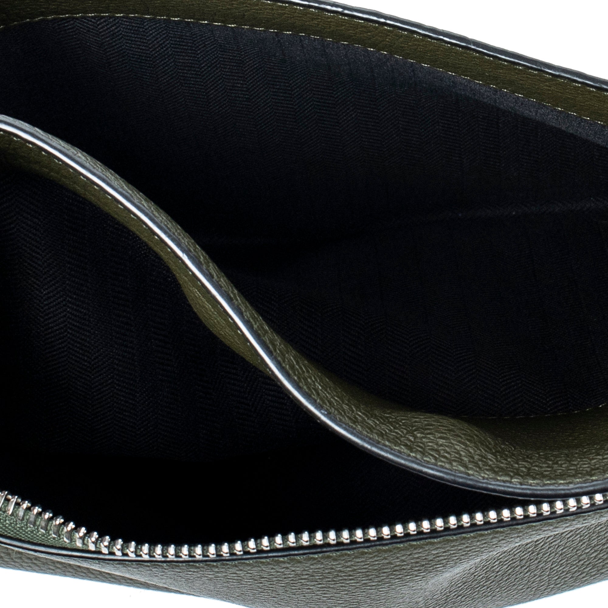 Shoulder Bag Medium T Messenger Green Grained Calfskin Leather