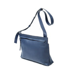 Shoulder Bag Medium T Messenger Navy Calfskin Leather