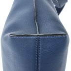 Shoulder Bag Medium T Messenger Navy Calfskin Leather