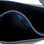 Shoulder Bag Medium T Messenger Navy Calfskin Leather