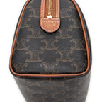 Bolso de Hombro Pequeño Boston Lona Revestida Triomphe Marrón