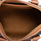 Bolso de Hombro Pequeño Boston Lona Revestida Triomphe Marrón