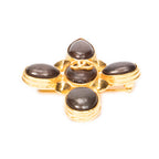 Brooch CC Stone Cross Brooch Gold Gold Plated