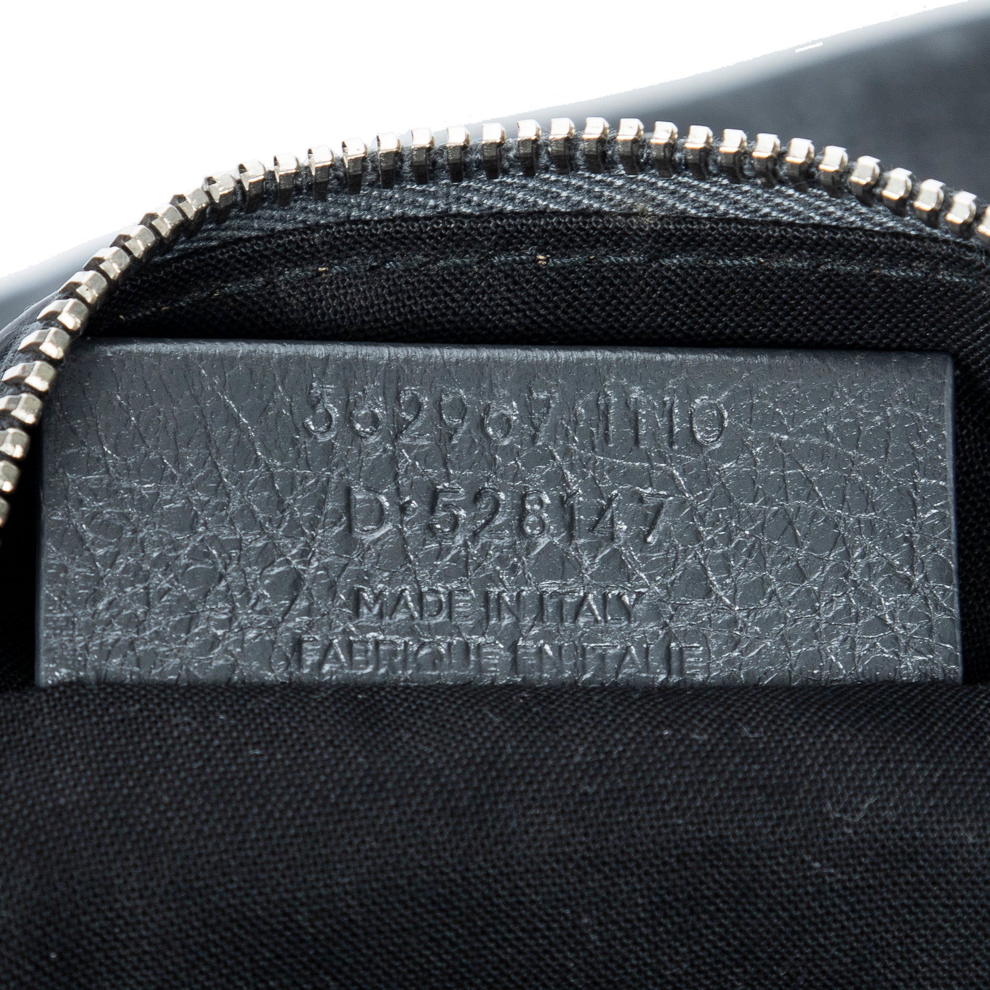 Shoulder Bag Classic Zip Clutch Grey Distressed Calfskin Leather