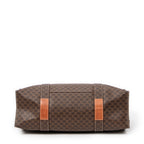 Shoulder Bag Square Zip Shopping Tote Brown Macadam Coated Canvas