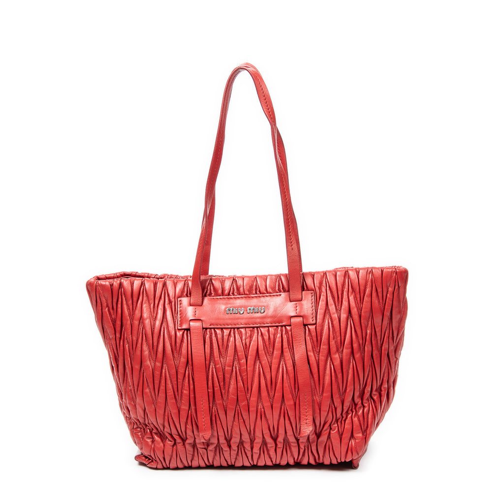 Miu Miu - Cabas Ouvert - Rouge