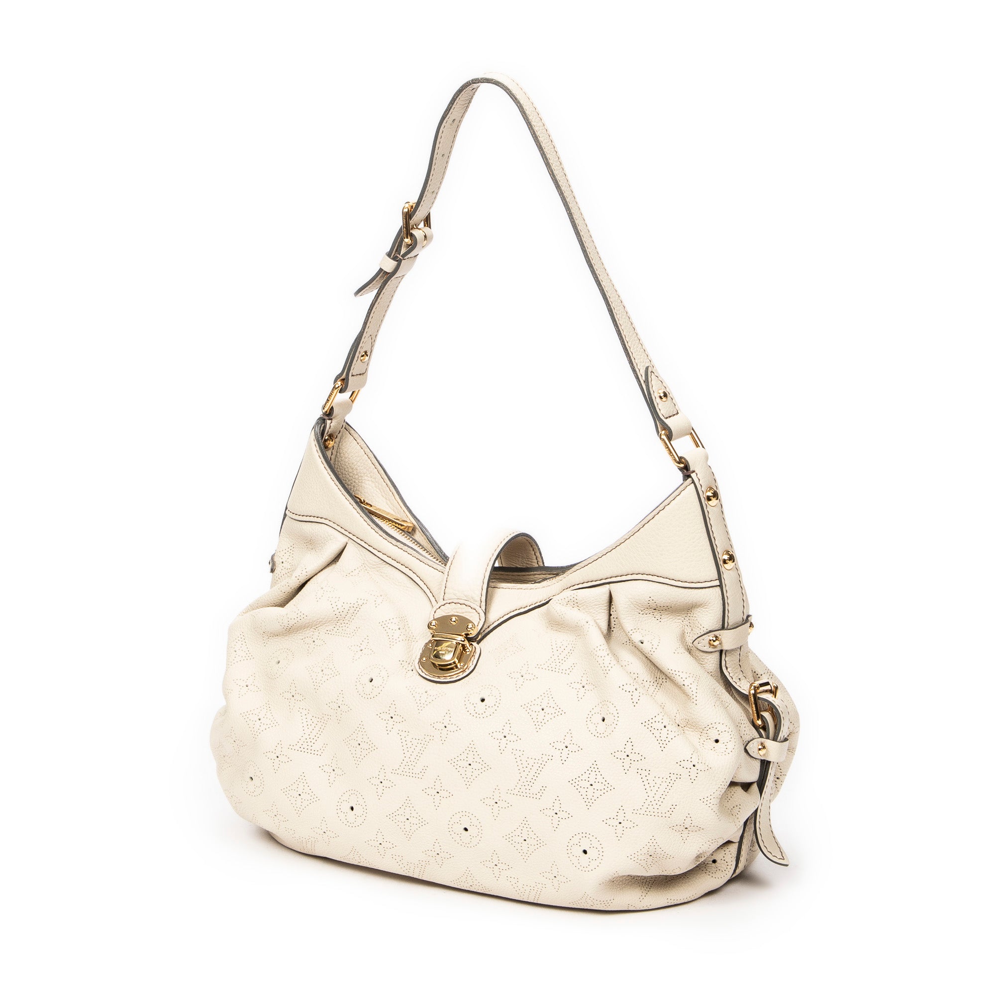 Sac Bandoulière XS Hobo Cuir Mahina Ivoire