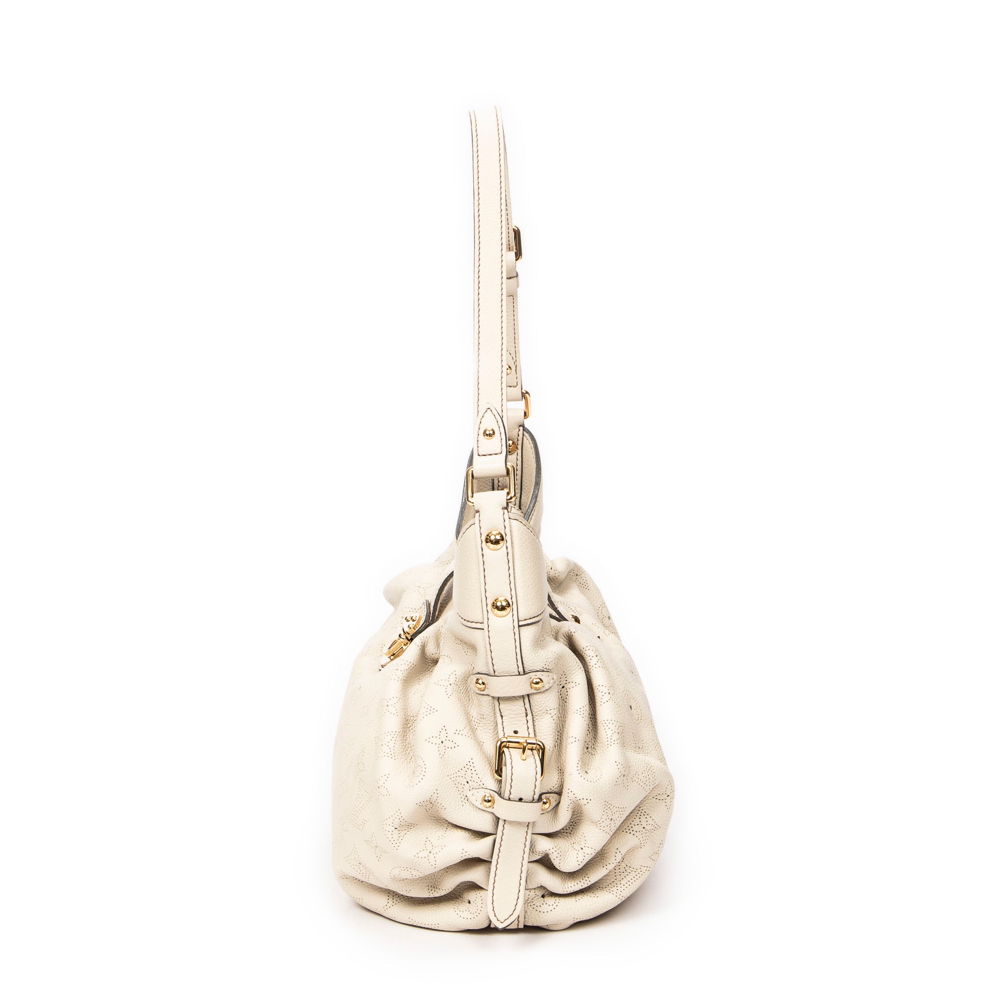 Sac Bandoulière XS Hobo Cuir Mahina Ivoire