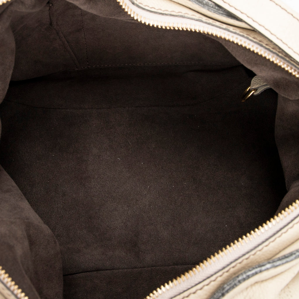 Sac Bandoulière XS Hobo Cuir Mahina Ivoire