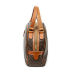 Handbag Dome Top Handle Brown Macadam Coated Canvas