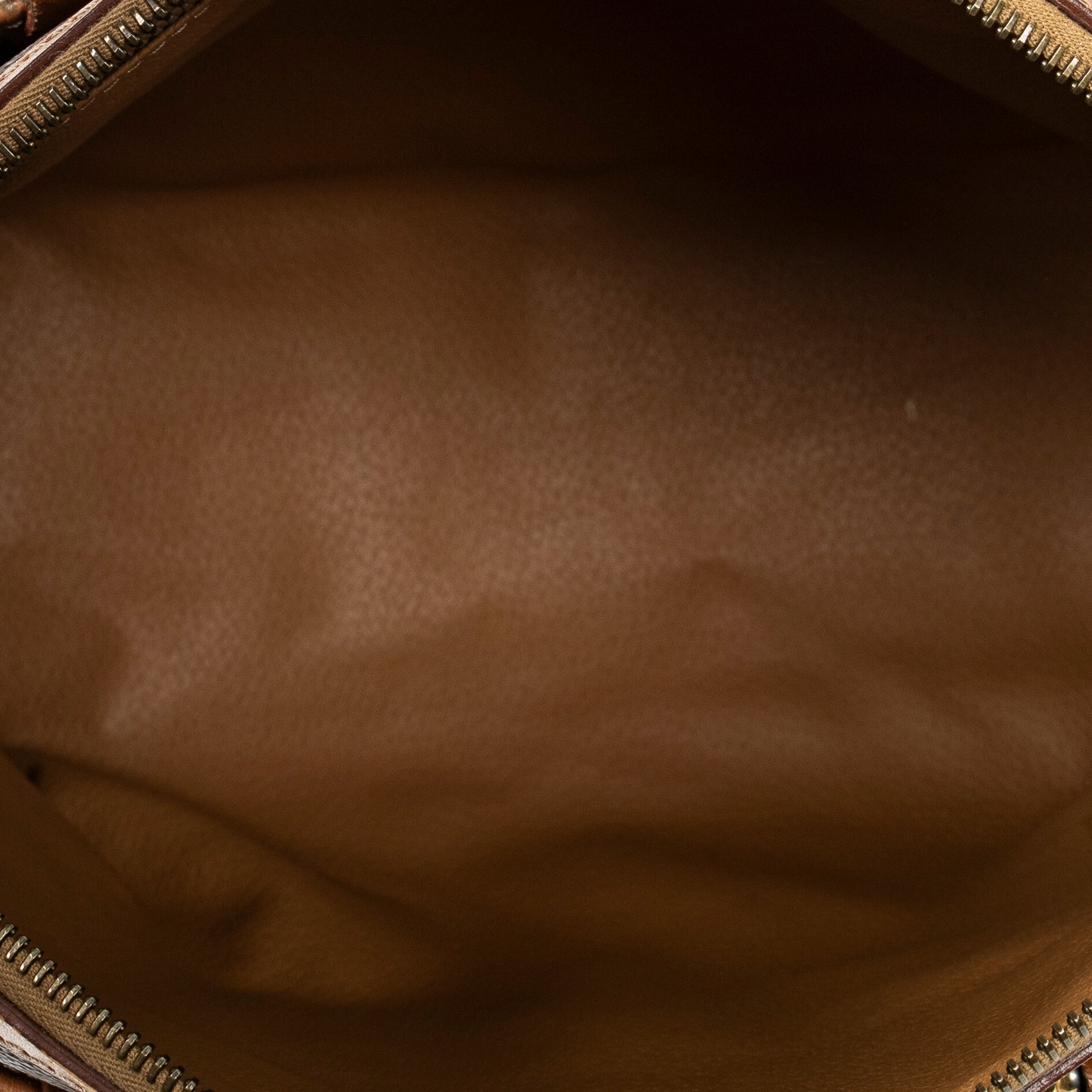 Bolso de mano vintage pequeño, bolsillo deslizante, Boston, lona revestida de macadán marrón