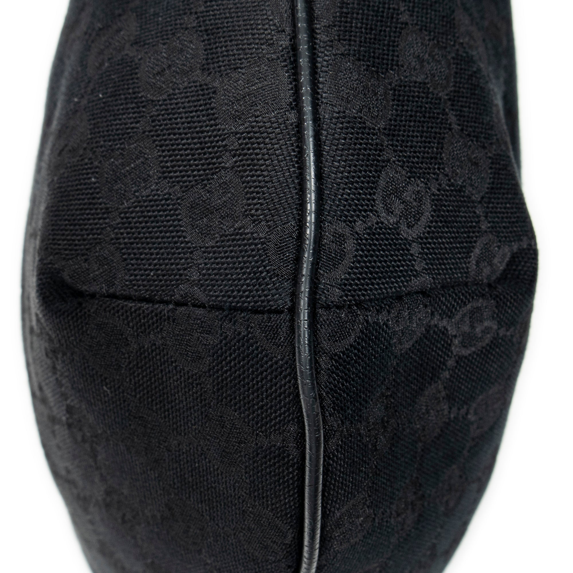 Shoulder Bag Web Halfmoon Messenger Black Monogrammed Canvas