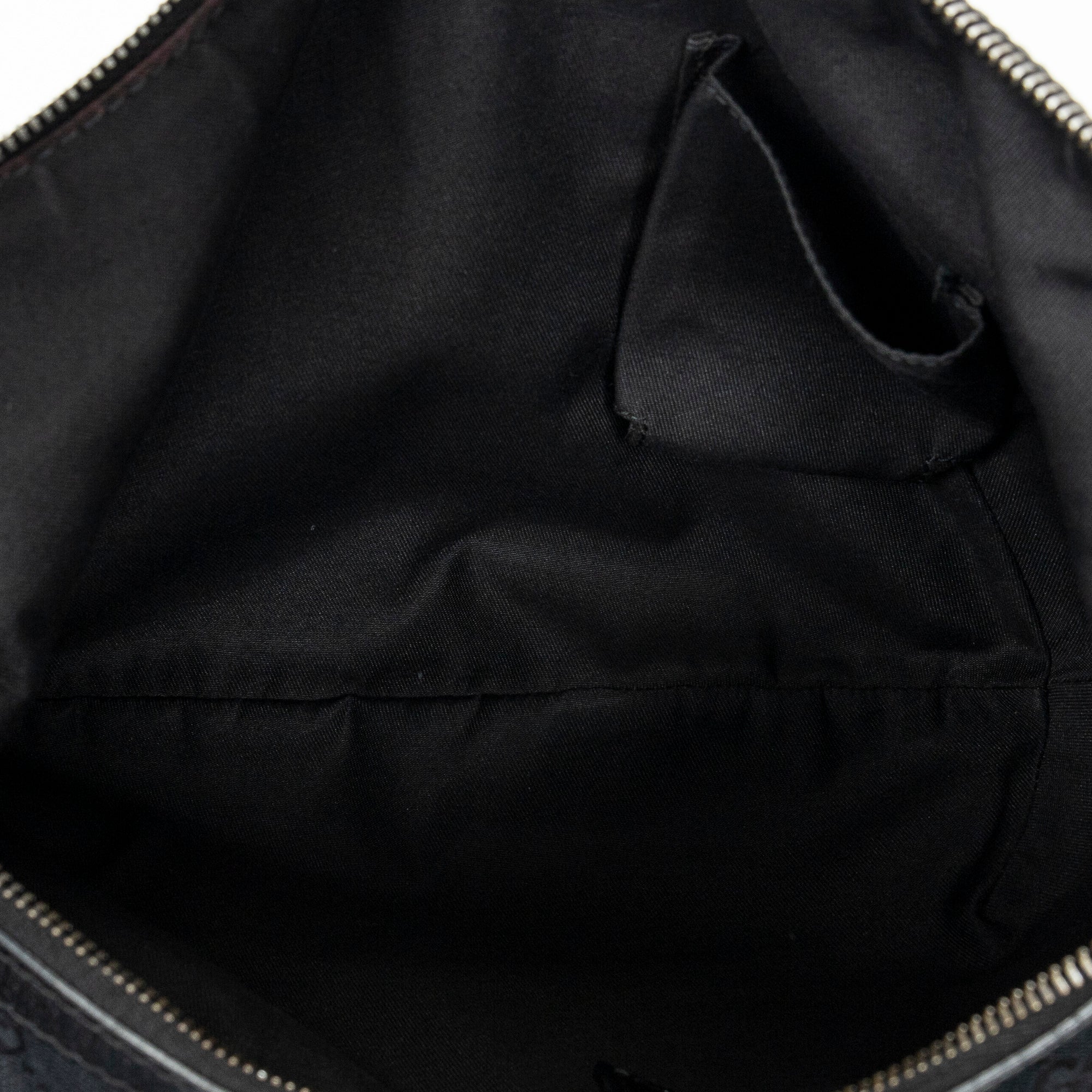 Shoulder Bag Web Halfmoon Messenger Black Monogrammed Canvas