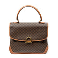 Shoulder Bag Vintage Top Handle Flap Brown Macadam Coated Canvas