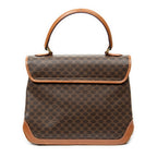 Shoulder Bag Vintage Top Handle Flap Brown Macadam Coated Canvas