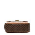 Shoulder Bag Vintage Top Handle Flap Brown Macadam Coated Canvas
