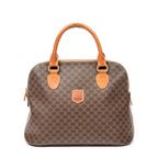 Bolso de mano Vintage con asa superior abovedada, lona revestida Macadam marrón