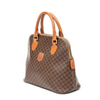 Bolso de mano Vintage con asa superior abovedada, lona revestida Macadam marrón