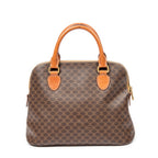 Bolso de mano Vintage con asa superior abovedada, lona revestida Macadam marrón