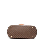 Bolso de mano Vintage con asa superior abovedada, lona revestida Macadam marrón