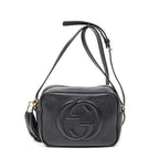 Shoulder Bag Soho Disco Crossbody Black Grained Calfskin Leather