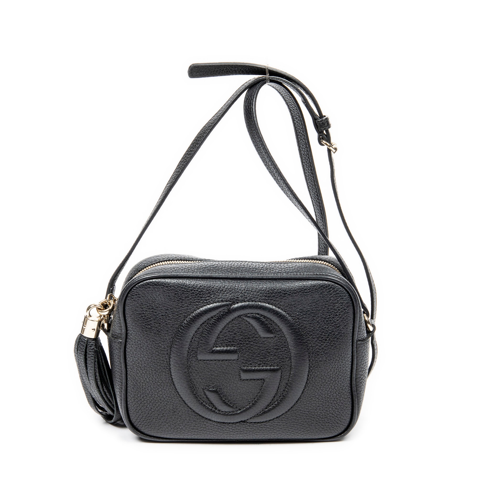 Shoulder Bag Soho Disco Crossbody Black Grained Calfskin Leather