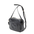 Shoulder Bag Soho Disco Crossbody Black Grained Calfskin Leather
