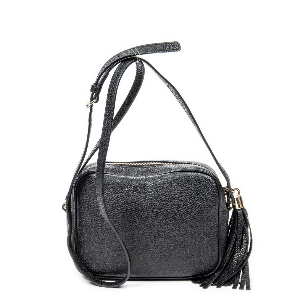 Shoulder Bag Soho Disco Crossbody Black Grained Calfskin Leather