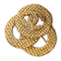 Broche CC Broche tejido Dorado Bañado en oro